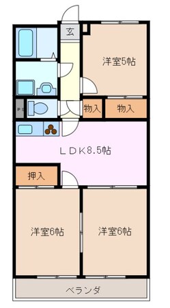 三日市駅 徒歩14分 4階の物件間取画像